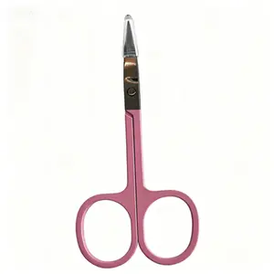 Stainless Steel Color Titanium Eyebrow Trimmer Makeup Beauty Small Scissors
