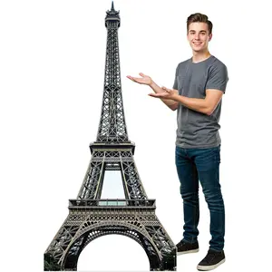 Eiffel Tower Cardboard Cutout 3FT, Life Size Paris Backdrop for Weddings, Birthdays, Proms, Classroom Decor Coroplast, Easy Assembly Reusable, 1 Piece