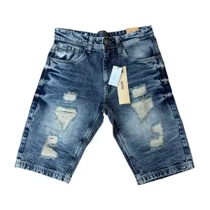 WH-SS5700 - Premium Distressed Rip & Repair Non-Stretch Denim Shorts