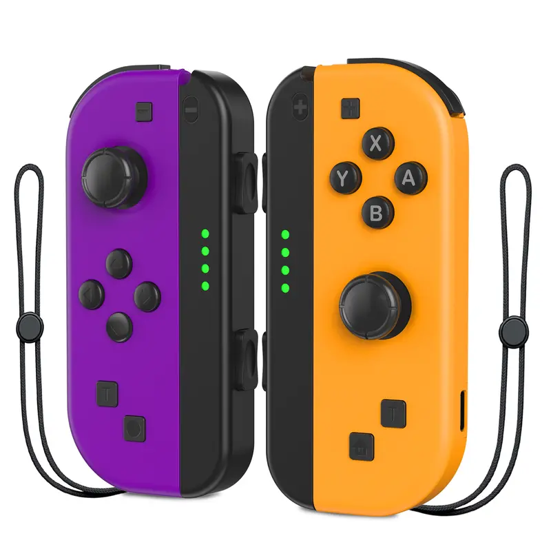 Wireless Joypad Controller Replacement for Nintendo Switch Console - Game Accessories with Left-Right Joycons, Dual Vibration, Wake-Up Function, Motion Control, Responsive Buttons, Bluetooth Connectivity, Plastic Clip, Detachable Plug