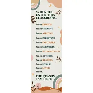 Boho Classroom Decor Door Decorations When You Enter This Class Elementary Teacher Must Haves Welcome Poster Cool Wall Art Print Poster 12x36