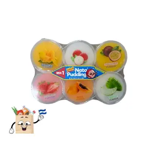 Nata Pudding - Jellies de Sabor 6 unidades Mix 1 with Mango, Strawberry, Papaya, and Passionfruit Flavours