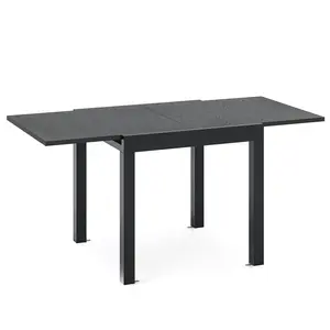 COSTWAY - 31.5 inches-63 inches Adjustable Patio Expandable Dining Table for 4-6 Person-Gray