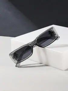 Men's Mushroom Decor Top Bar Design Sunglasses, Trendy Casual Rectangle Frame Sunglasses for Everyday Use, Fashion Accessories for Outdoor Activities