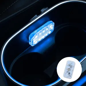 LED Touch Light Mini Wireless Car Interior Lighting Auto Roof Ceiling Reading Lamp for Door Foot Trunk Storage Box USB Charging Led Car Lights Ambient Light