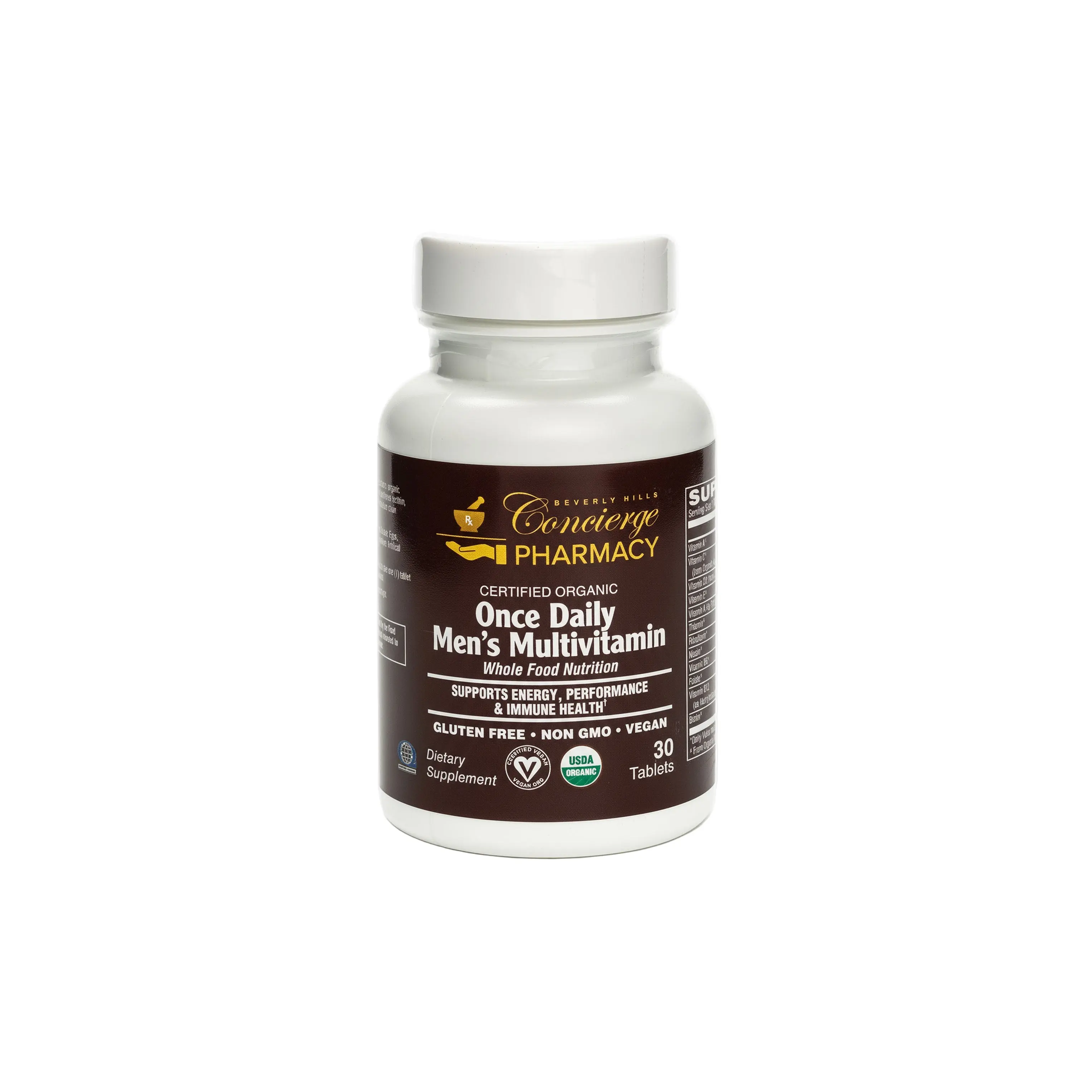 Men’s Once Daily Organic Dietary Multivitamin Supplement Tablets