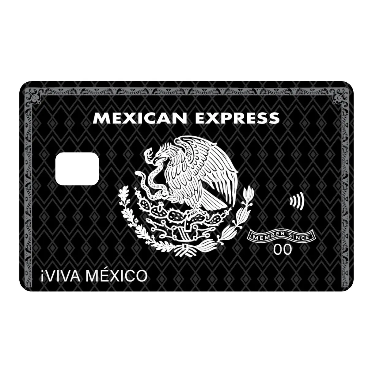 Mexican Express Black Credit Card Skin, Sticker Cover