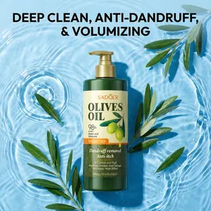SADOER Olive Oil Shampoo | 98% Olive + Amino Acid + Squalane | Anti-Dandruff & Itchy Scalp Care | Oil Control & Volume for Dry Damaged Hair - 500mL