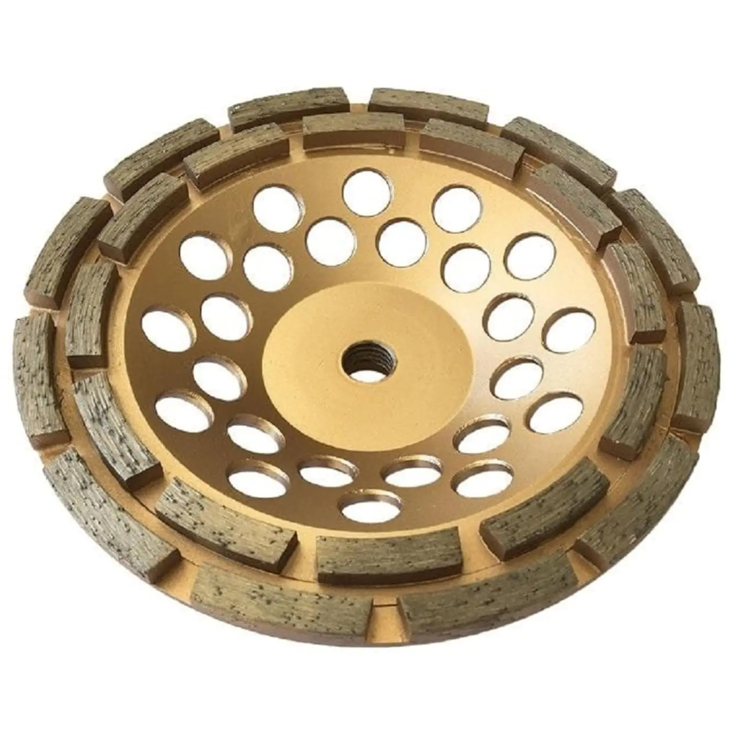 7"  Grinding Wheels for Concrete or Masonry, 24 Double Row Segments, 30/40 Grit, Medium Bond, 5/8"-11 Arbor