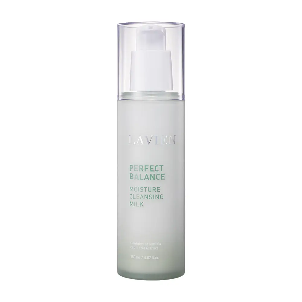 Lavien Beauty Perfect Balance Moisture Cleansing Milk - Korean Rice-Papaya Infused Mild, Alcohol-Free, Hydrating Botanical Mugwort Gentle Foam Facial Cleanser for Sensitive Skin, No-Rinse Wipe-Ready Daily Skincare, Mugwort Facial Cleansers, Mild Facial Cl