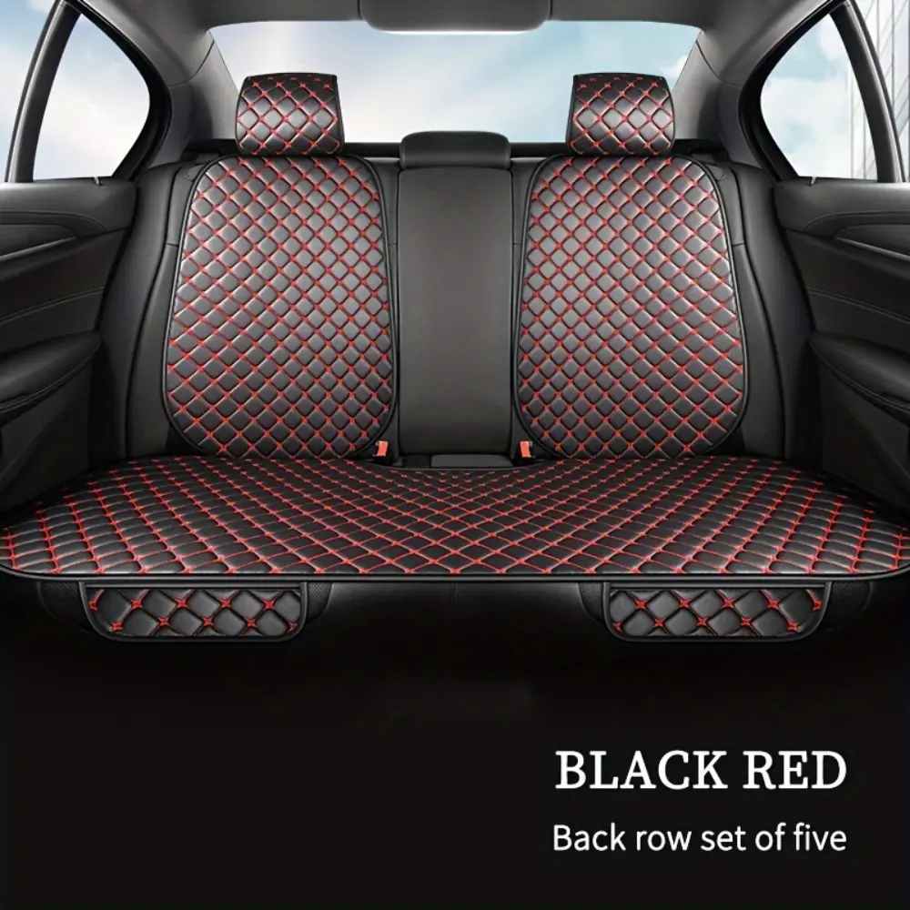 Non-Slip Waterproof Premium PU Leather Car Seat Cushion Set, three-piece set for the rear seats of the car, anti-slip, waterproof and dirt-resistant, suitable for all seasons and a variety of car models