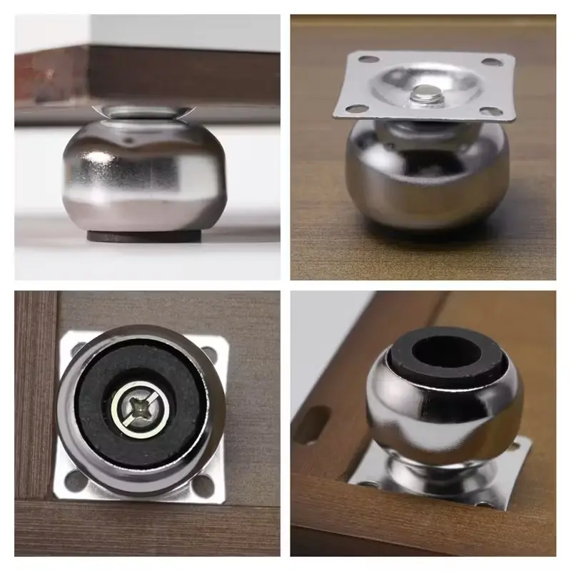 4pcs Furniture Feet, Mini Round Ball Feet, Cabinet Feet, Sofa Legs, Suitable for Home Assembling or Replacing All Kinds of Furniture