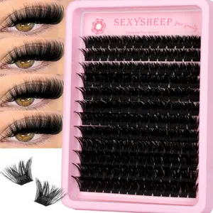 30D-120D Natural Eyelash Extensions&200D300D Extra Thick Eyelash | DIY Cluster Individual Lashes, Natural False Eyelashes, Natural Eyelash Extensions, Soft and Curly for Natural Lengthening | Easy at-Home DIY with Multiple Lengths Available