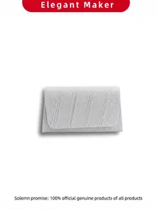 Silver Color Glitter Vertical Striped Envelope Clutch, Elegant Formal Evening Handbag for Wedding & Party, All-Season Accessory