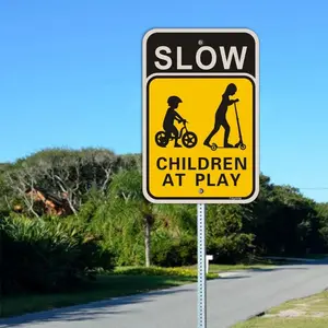 Game Field Basic Speed Bump Sign, Rust-Resistant Waterproof Metal, Ideal for Community, Easy Installation, Wall Decor, Signage