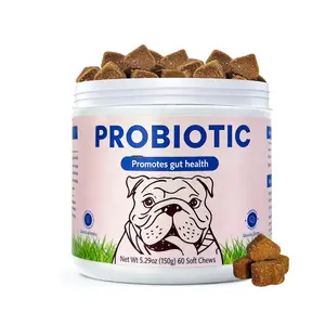 Probiotic Soft Chews for Dogs – Gut Health Support, Digestion Aid & Immune Boost, 60 Count