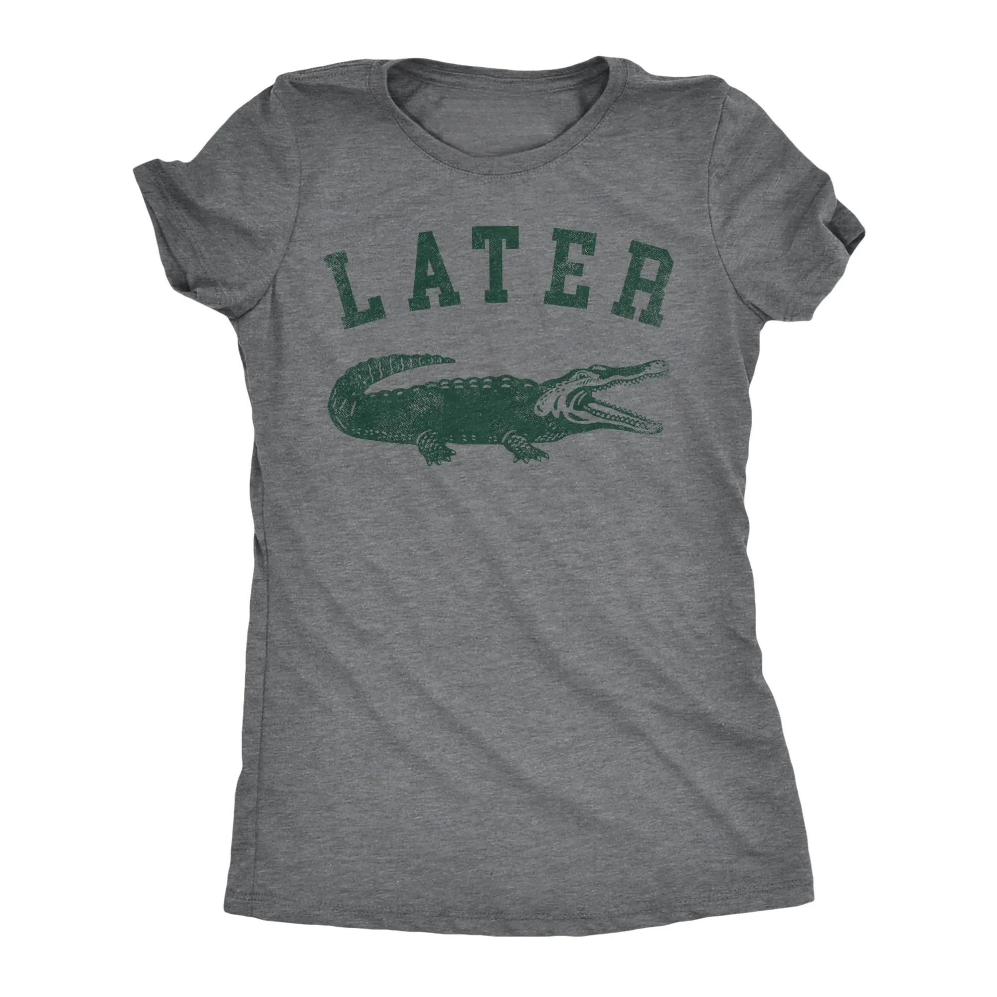 Womens Later Alligator T Shirt Funny Gator Joke Saying Tee for Ladies Funny Womens T Shirts Cute Vintage Fashion Casual Ladies T-Shirt Gift Sarcastic Tops for Women Funny Animal Top Women's Novelty Tees Dark Greyboutique tees,printed tee,Casual Street tee