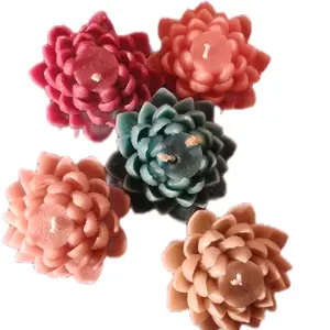 Non-Toxic Rose Candle Set 5-Pack Handcrafted with Essential Oils for Home Decor Gifts & Relaxation