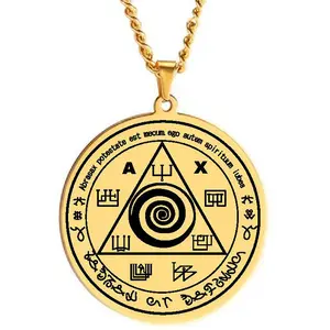 Abraxas Sigil Necklace Stainless Steel Soul Control & Wealth Magic Pendant