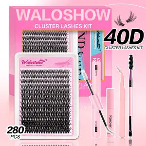 Waterproof DIY Eyelash Kit, Individual Cluster Lash, Natural Look, Long-Lasting 30D & 40D Lashes, Includes Adhesive & Sealer, Perfect Gift for Back To School