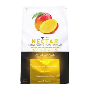 Syntrax Nutrition Nectar 100% Whey Protein Isolate Tangy Mango Flavor 2 lbs Refreshing Fruit Juice Formula for Muscle Recovery & Health Fitness Supplement