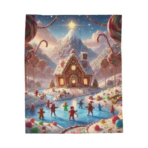 Candy Land by PurEye Designs  Velveteen Plush Blanket | *NEW*  Candyland Holiday Scene