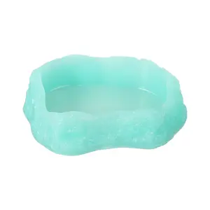 PETAXCELL Reptile Food Bowl, Reptile Feeding Dish Corner Bowl Water Resin Rock Worm Feeder Dish, Intended for Lizards/ Scaled Pet / Leopard Spiders