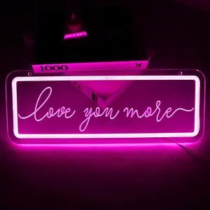 Love You  Neon Sign,LED Neon Lights For Wall Decor,Love Light Up Night Light For Bedroom Wedding Birthday Party Decoration Couple Lovers Valentine's Day