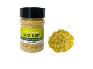 Bugzy Bugs Bug Diet Isopod Food Mix All Natural Dried Vegetable Blend for Isopods Reptile Feeders Invertebrates 5 oz Shaker Bottle