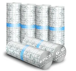BFONS Tattoo Aftercare Waterproof Bandages 6 in x 6.6 yd Tattoo Cover Up Tape, Tattoo Supplies Second Skin Bandage Flat Roll Transparent Film Wound Healing Protective Clear Sterile and Safe Bandages