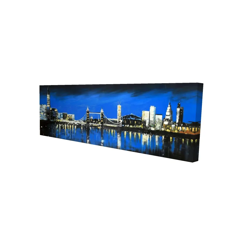 Begin Home Decor 2080-1648-CI311 16 x 48 in. Blue London Skyline Canvas - Home Decor - Cityscape Art