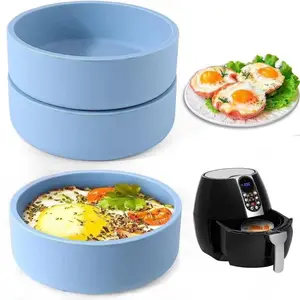 1/3 silicone air fryer egg cooker for microwave oven, non-stick, reusable egg pot mold, for making breakfast sandwiches