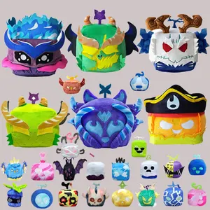 New Kids Blox Fruits Plush Soft Stuffed Animal Game Fruits Pillow Toy Birthday Gifts for Kids Boys Home Bedroom Decor Party