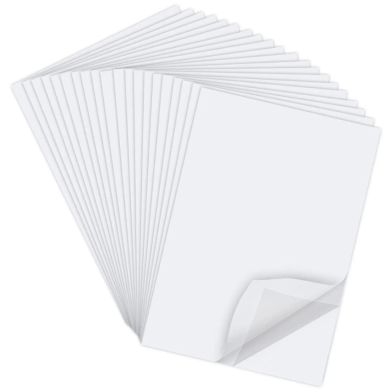 20 Sheets A4 Size 8.3x11.5 Inch Clear Double Sided Adhesive Tape Sheets, Super  Sticky Tape, DIY Art, Craft,  Decorative Tape with White Liner