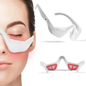 Under Eye Red Light Therapy Device, 4 Modes Red Light Therapy Glasses, Red 650NM Red Light Eye Mask for The Treatment of Eye Bags,Dark Circles, Periorbital Wrinkles and Rhytides Facial