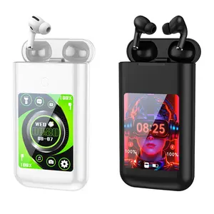 Multi functional in ear Bluetooth wireless earphone charging cassette with 2.8-inch touch screen and music game support APP