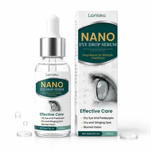 Laniska Nano Eye Drop Serum, 30ml / 1 fl oz Sterile Eye Care Drops with Easy Dropper Bottle, Hydrating Daily Eye Comfort Solution for Dry, Tired and Screen-Exposed Eyes