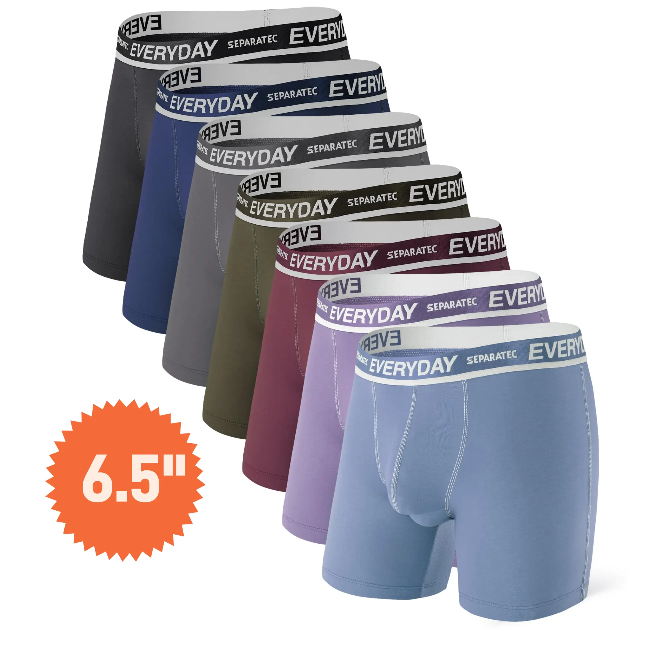 Multicolor 1 -6.5" Inseam-7 Pack
