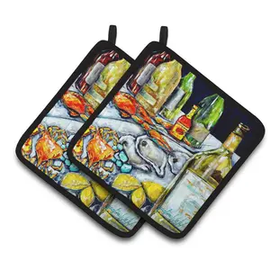 Carolines Treasures  Sit a Spell Pair of Pot Holders