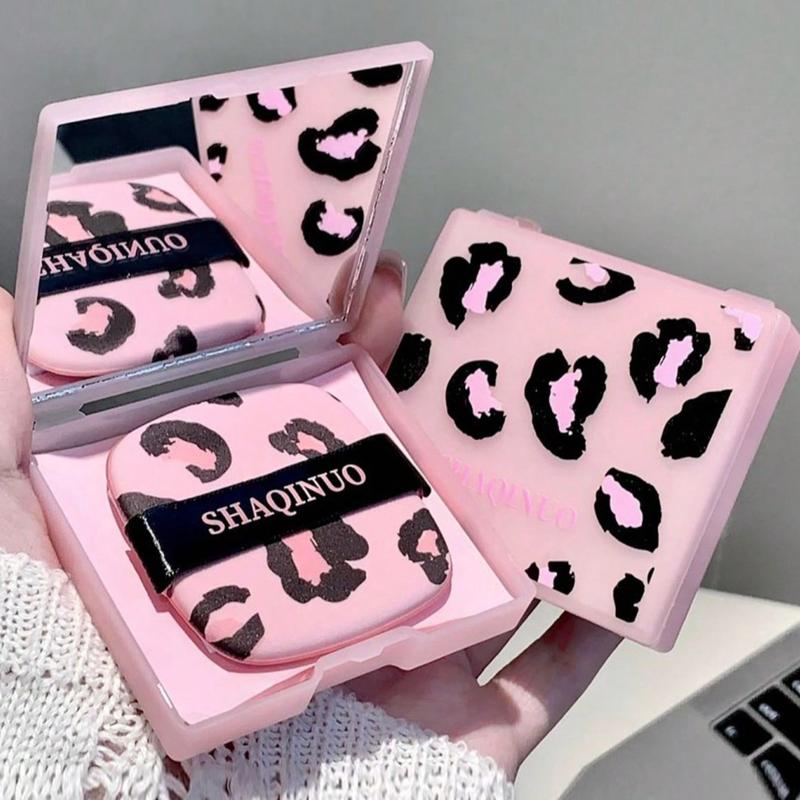 100 Sheets Oil Absorbing Papers with Replacement Pack, Powder Puff Style, Portable Makeup Mirror, Small and Convenient