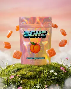 SOHI Social Gummy – Peach | Kanna + L-Theanine + Caffeine | Social Energy | 12 Gummies