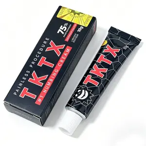 Buy 2 Get 1 Free | Experience Tattoo Perfection | TKTX Advanced 75% Strength Black Edition Tattoo Numbing Cream | Powerful Pain Relief | Soothing & Calming | Long-Lasting Numbing Effect
