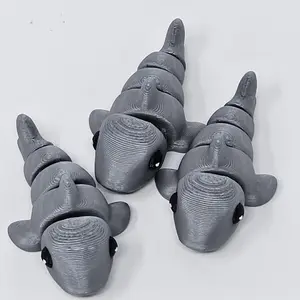 3D Printed Articulated Shark Fidget Toy: Sensory Stress Relief