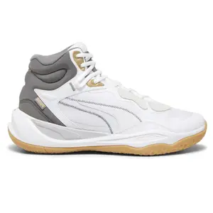 PUMA Mens Playmaker Pro Mid Trophies Basketball Sneakers Shoes - White