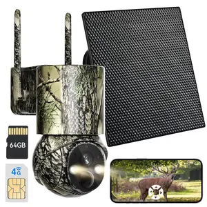 2K 4G LTE Cellular Trail Camera - Single Lens Outdoor Hunting Cam, 8MP HD Live View, No-Glow IR Night Vision, SIM Card Included, Smart Motion Detection, Waterproof