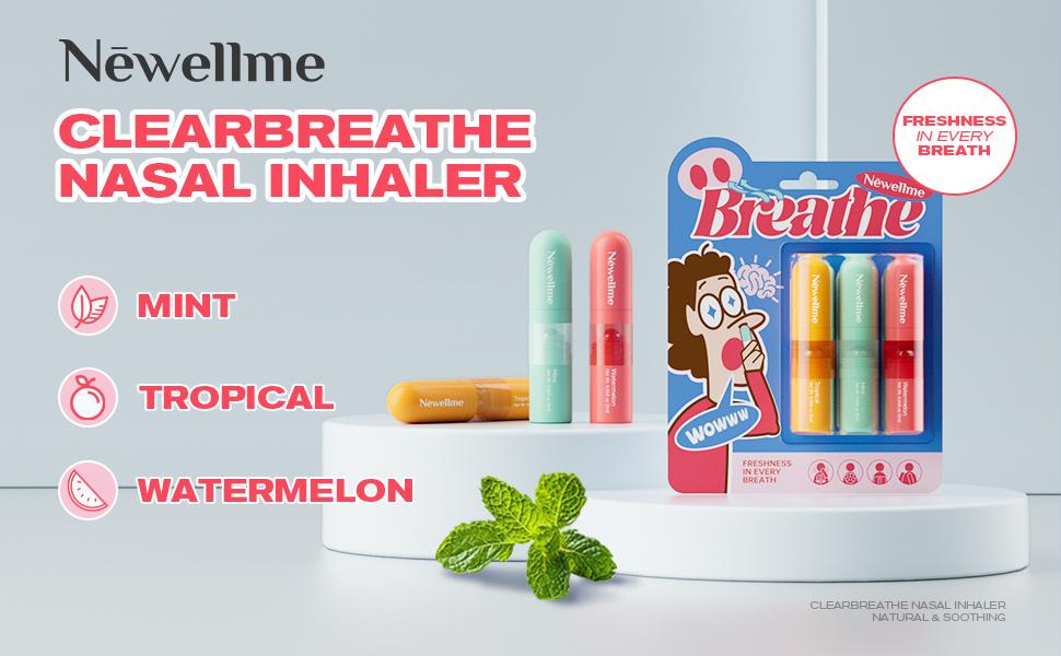 NEWELLME Nasal Stick - Strong Essential Oil Vapors, Rapidly Combat Drowsiness, Boost Mental Clarity & Refresh Your Mind