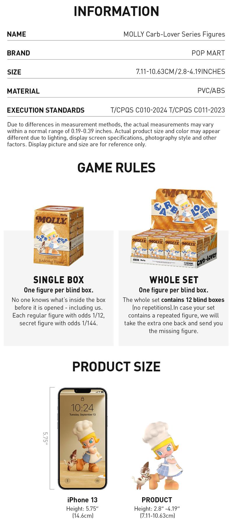 POP MART MOLLY Carb-Lover Series Figures