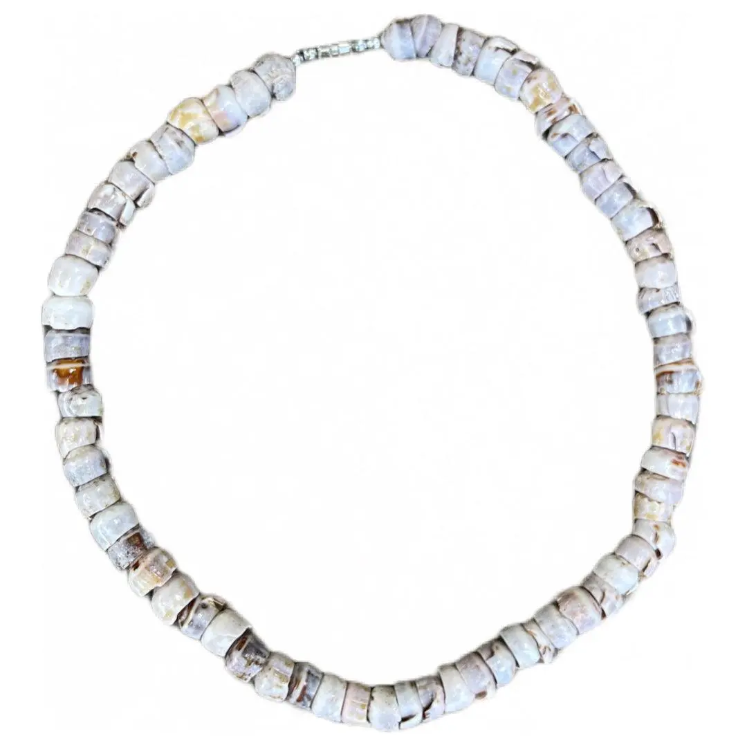 da Hawaiian Store Natural Cone Puka Shell Choker Necklace (Choose size and shade)