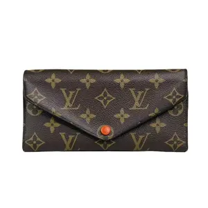 Pre-owned Louis Vuitton Leather Small Leather Goods Monogram Canvas Wallet with Iconic Logo and Practical Design