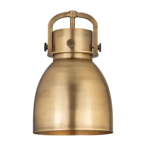 Downtown Urban Metal Shade Brushed Brass